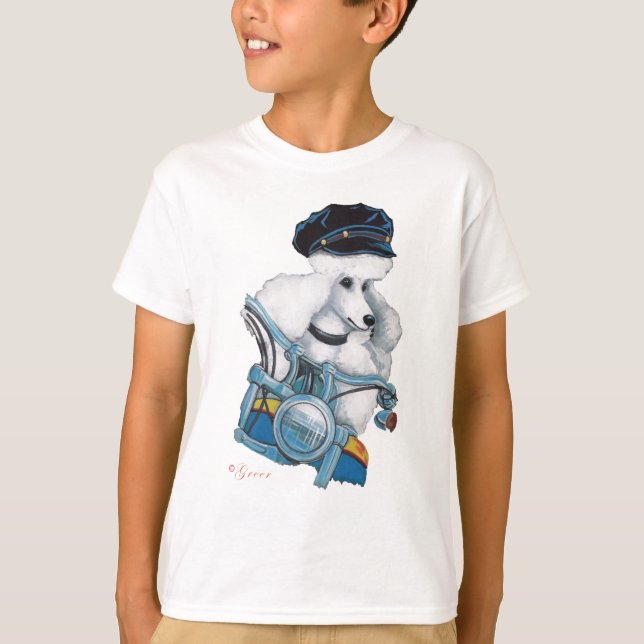 Camiseta Carbón de pollo blanco (Anverso)
