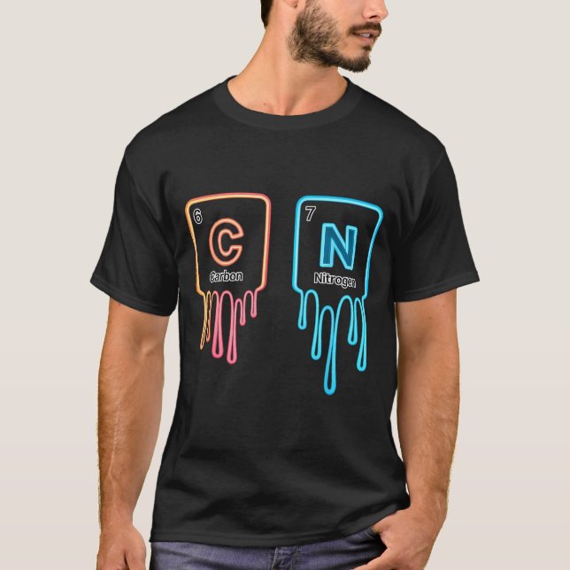 Camiseta Carbon Nitrogen Science Design Fun Chemistry Lover (Anverso)