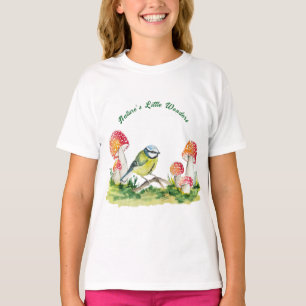 Camiseta Carbonero común y Amanita muscaria en un claro del