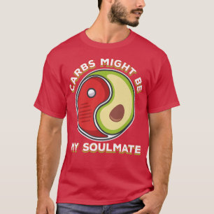 Camiseta Carbs soulmate food lover yinyang humor personaliz