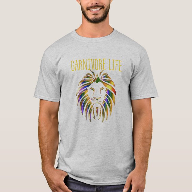 Camiseta Carburador keto del león cero de la vida del (Anverso)