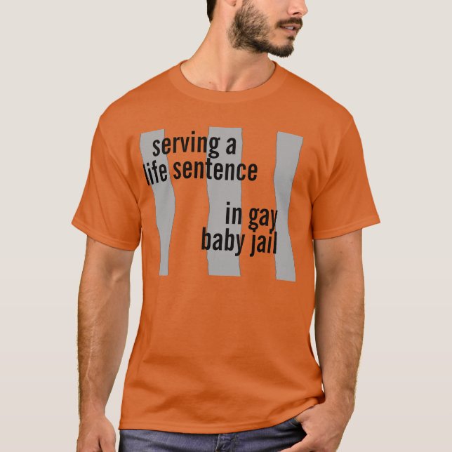 Camiseta cárcel gay del bebé (Anverso)