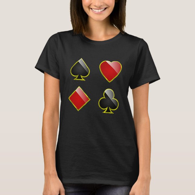 Camiseta Card Suits Spades Hearts Clubs Diamonds for All Ca (Anverso)