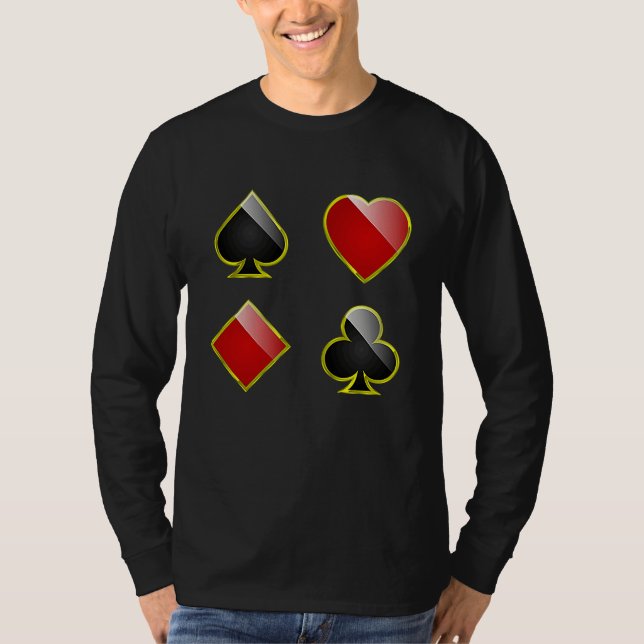 Camiseta Card Suits Spades Hearts Clubs Diamonds for All Ca (Anverso)