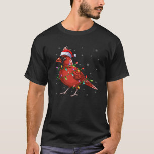 Camiseta Cardenal Bird Lighting Santa Northern Cardinal Chr
