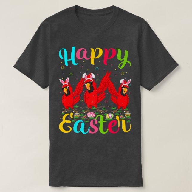 Camiseta Cardenal Bird Lover Easter Egny Cardinal Happ (Diseño del anverso)