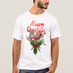 Camiseta cardenal, cardenal rojo, cardenal navidad, inviern