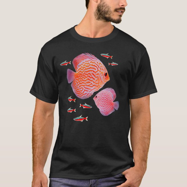 Camiseta Cardenal de Discus Tetras Aquarium Fish Tank Lover (Anverso)