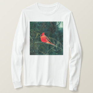 Camiseta Cardenal de invierno en tormenta de nieve - Mejora