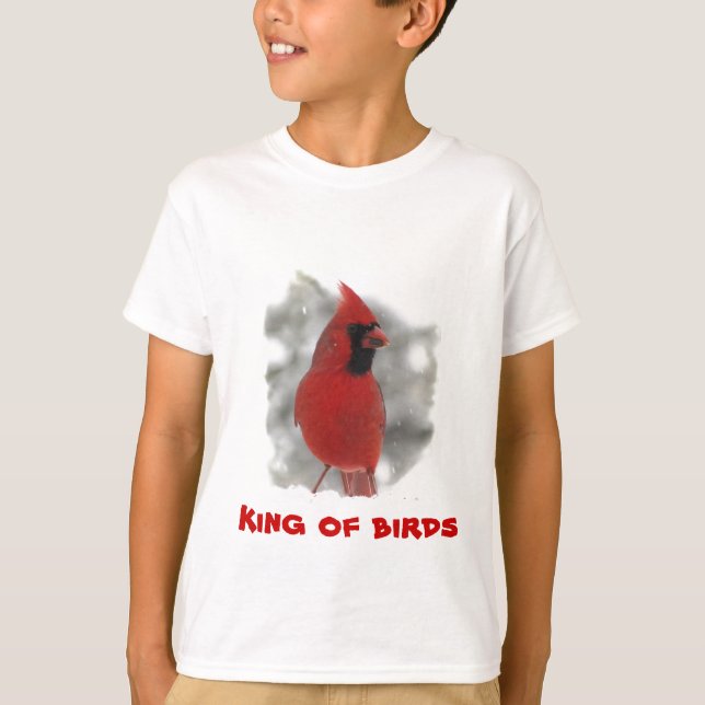 Camiseta Cardenal de los niños - rey de pájaros (Anverso)