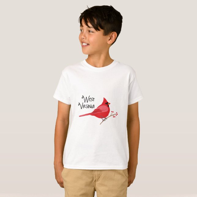 Camiseta Cardenal de Virginia Occidental (Anverso completo)