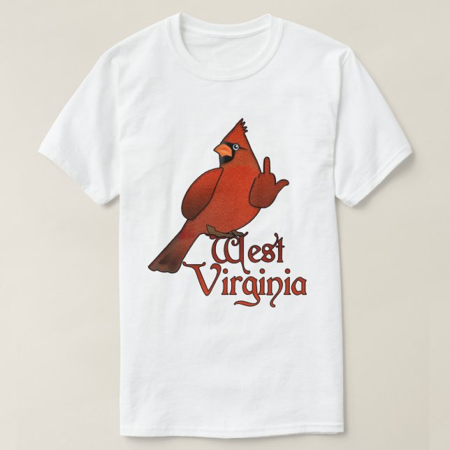 Camiseta Cardenal divertido de Virginia Occidental (Diseño del anverso)