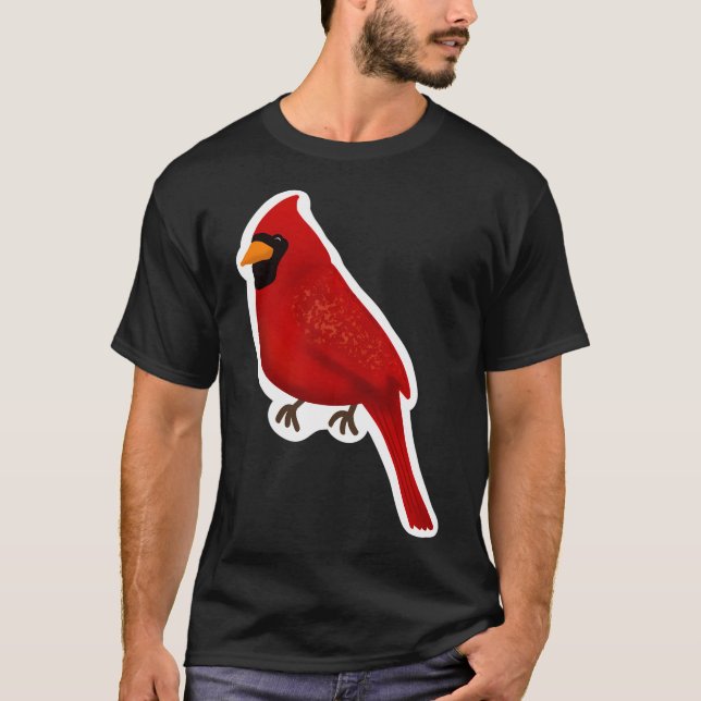 Camiseta Cardenal - Pájaro rojo - Cardenal rojo (Anverso)