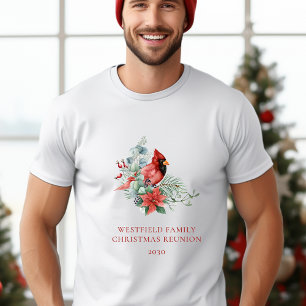 Camiseta Cardenal rojo de la unión familiar de navidades