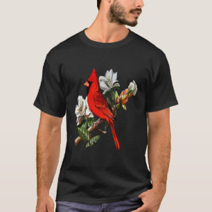 Camiseta Cardenal Rojo Norte Perch En Un Cardenal De Rama B