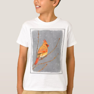 Camiseta Cardenal sobre pintura de bifurcaciones - Arte de 