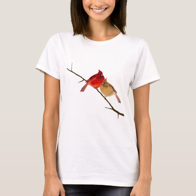 Camiseta cardenales en una rama (Anverso)