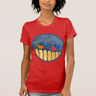 Camiseta Cardenales sobre la pintura de la cerca - Arte ori