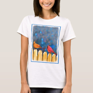Camiseta Cardenales sobre la pintura de la cerca - Arte ori