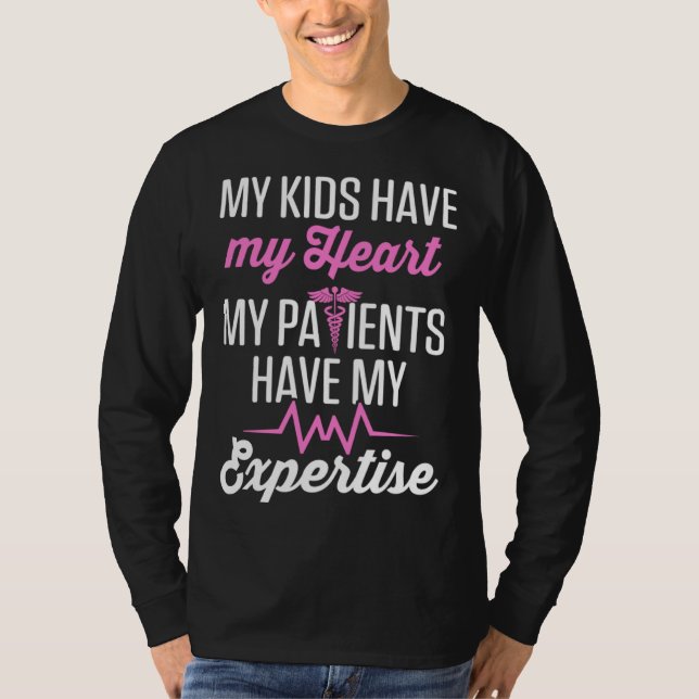 Camiseta Cardiac Nurse Mom Cardiology My Kids Have my Heart (Anverso)