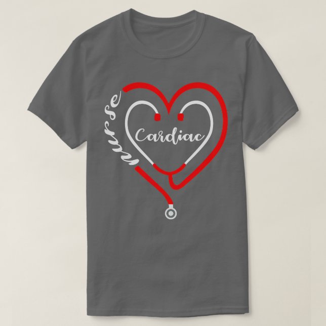 Camiseta Cardiac Nurse Valentines Day Stethoscope Heart RN  (Diseño del anverso)