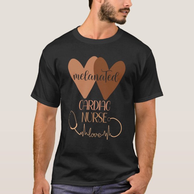Camiseta Cardiac Nurse Week Melanated Woman Black History N (Anverso)