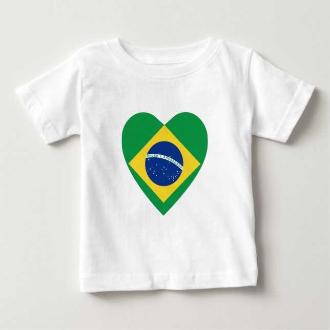 Camiseta cardíaca con bandera de Brasil (Anverso)