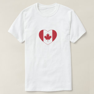 Camiseta cardíaca con bandera de Canadá