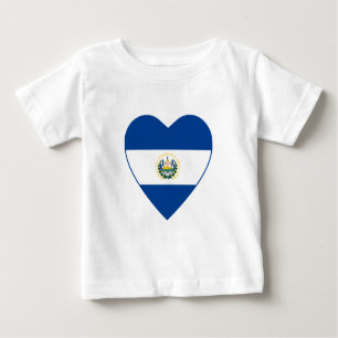 Camiseta cardíaca con bandera de El Salvador