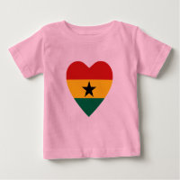Camiseta cardíaca con bandera de Ghana
