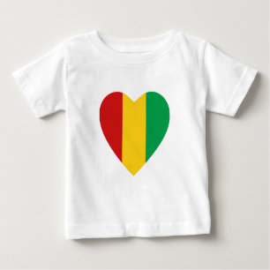 Camiseta cardíaca con bandera de Guinea-Conakry