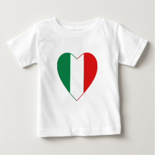 Camiseta cardíaca con bandera de Italia