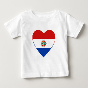 Camiseta cardíaca con bandera de Paraguay