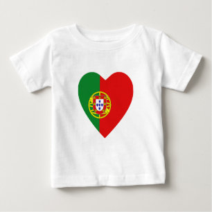 Camiseta cardíaca con bandera de Portugal