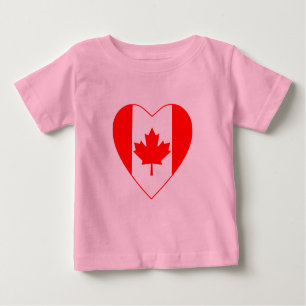 Camiseta cardíaca de bandera de Canadá