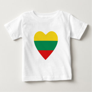 Camiseta cardíaca de bandera de Lituania