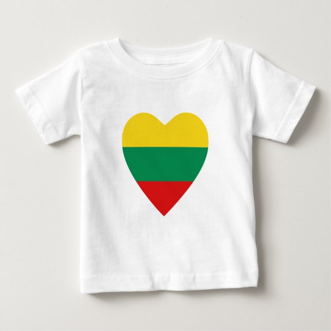 Camiseta cardíaca de bandera de Lituania (Anverso)