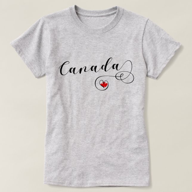 Camiseta Cardíaca de Canadá, bandera canadiense (Diseño del anverso)
