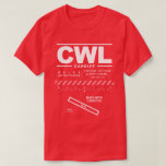 Camiseta Cardiff Airport CWL T-Shirt<br><div class="desc">El diseño incluye información de navegación aérea para el aeropuerto de Cardiff. Excelente regalo para pilotos,  entusiastas de la aviación y viajeros del mundo.</div>
