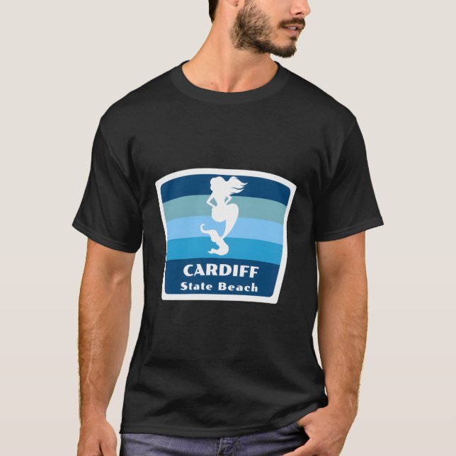 Camiseta Cardiff State Beach California Mermaid Vacation (Anverso)