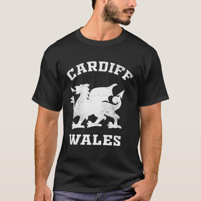 Camiseta Cardiff Wales  Men Women Kids Students Welsh Drago (Anverso)