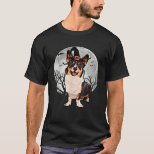 Camiseta Cardigan Galés Corgi Perro Bruja Sombrero Hallowee