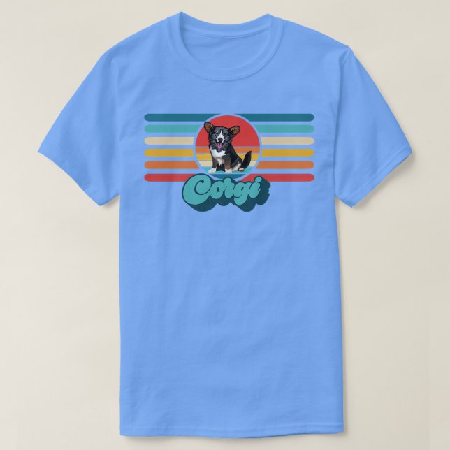 Camiseta Cardigan Welsh Corgi Breeder 70 Retro Perro pequeñ (Diseño del anverso)
