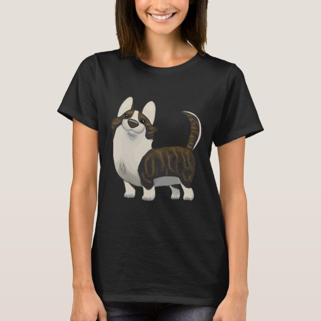 Camiseta Cardigan Welsh Corgi Brindle   (Anverso)