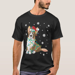 Camiseta Cardigan Welsh Corgi Envuelto En Navidades Luces D