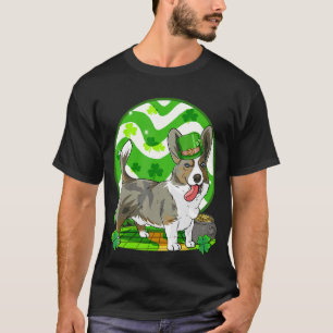 Camiseta Cardigan Welsh Corgi Leprechaun Afortunado Perro S