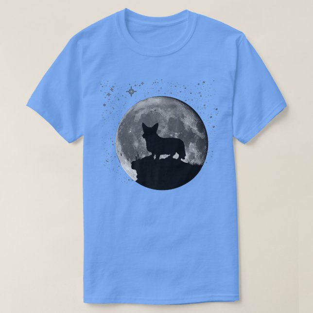 Camiseta Cardigan Welsh Corgi Moon Premium T-Shirt (Diseño del anverso)