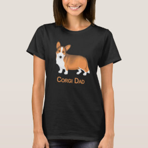Camiseta Cardigan Welsh Corgi Padre Perro Sable Rojo