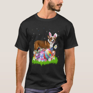 Camiseta Cardigan Welsh Corgi Perro Caza de Huevos de Pascu