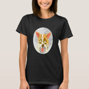 Camiseta Cardigan Welsh Corgi Perros Luna Silueta Perrito